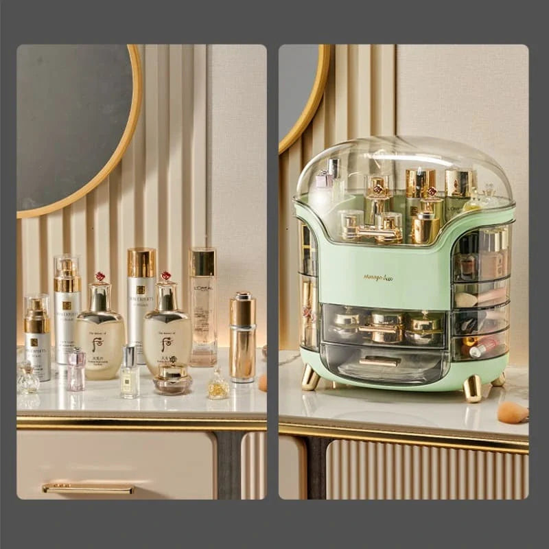 Organizador de Maquiagem Acrílico com Compartimentos para Cosméticos