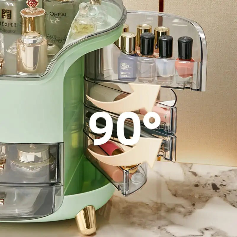 Organizador de Maquiagem Acrílico com Compartimentos para Cosméticos