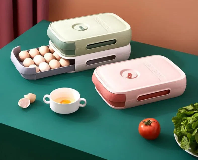 Organizador de Ovos em Plástico para Armazenamento e Transporte