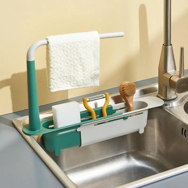 Organizador de Pia com Suporte para Utensílios e Acessórios de Cozinha