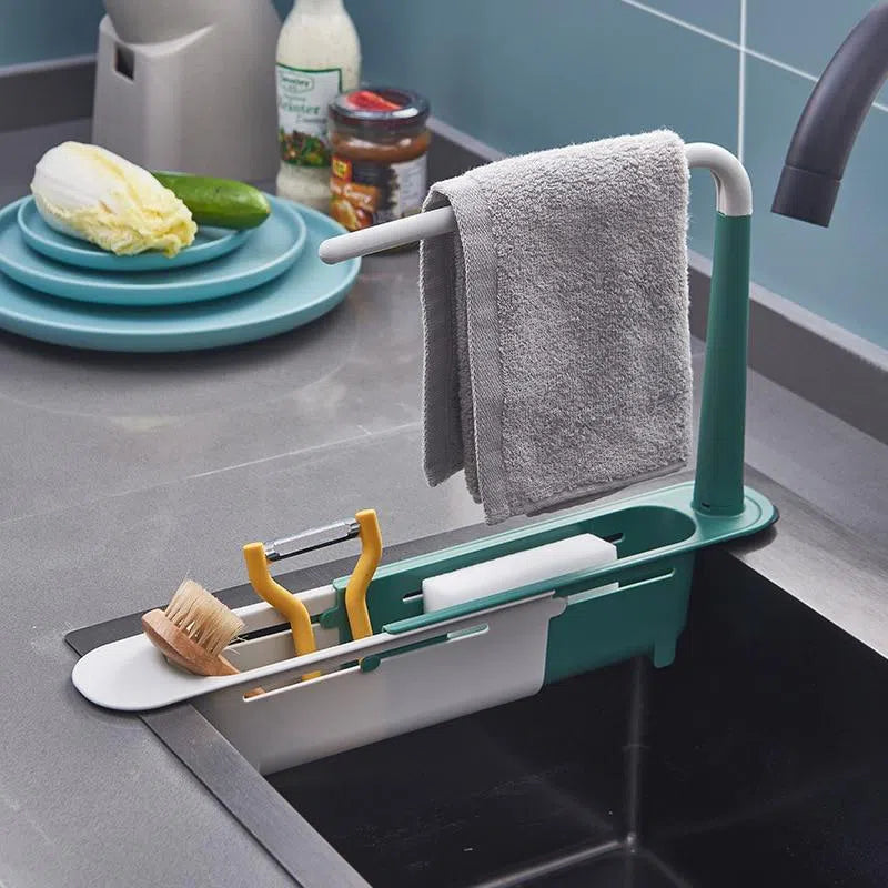 Organizador de Pia com Suporte para Utensílios e Acessórios de Cozinha
