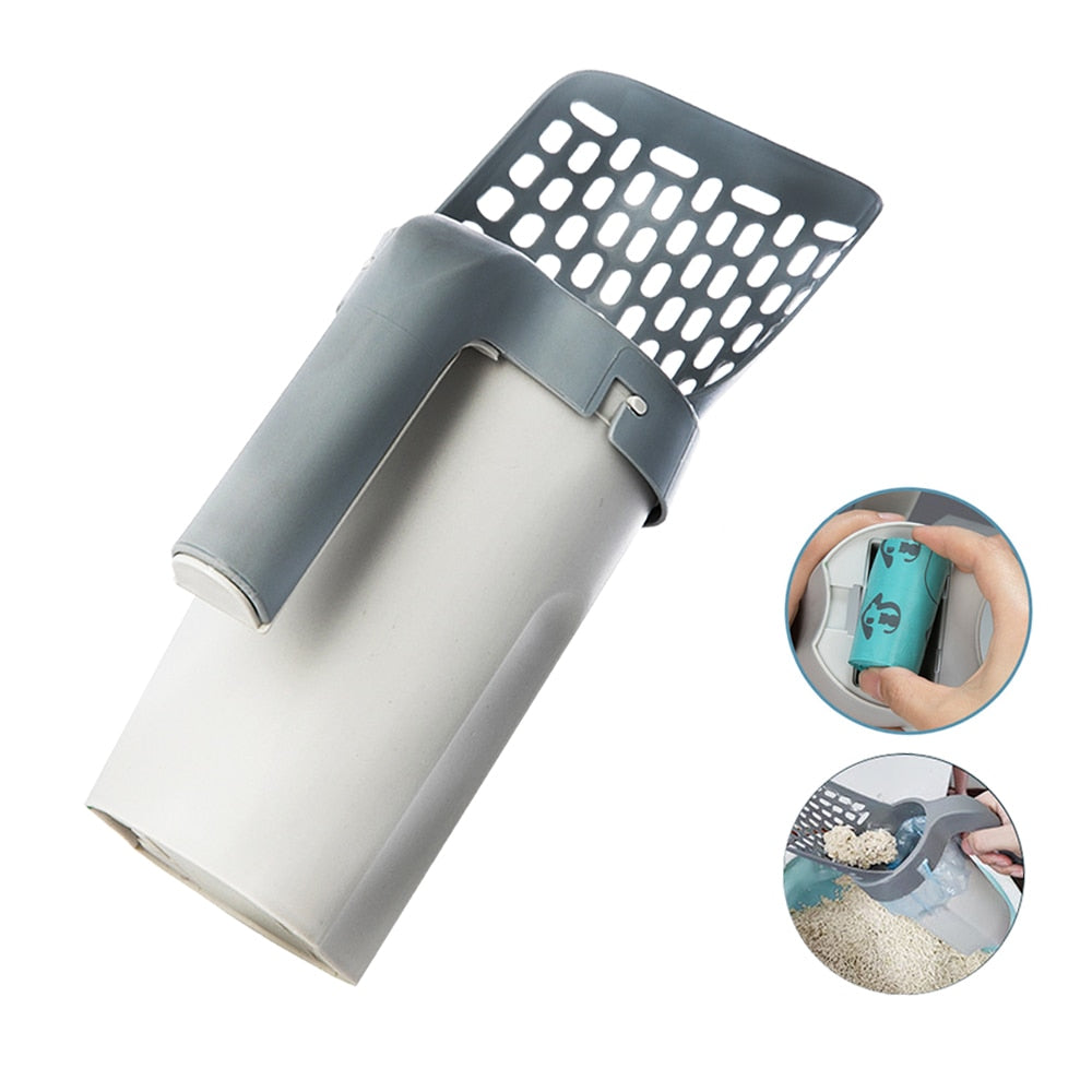 Pá com Lixeira para Areia de Gato - Conjunto Prático e Eficiente