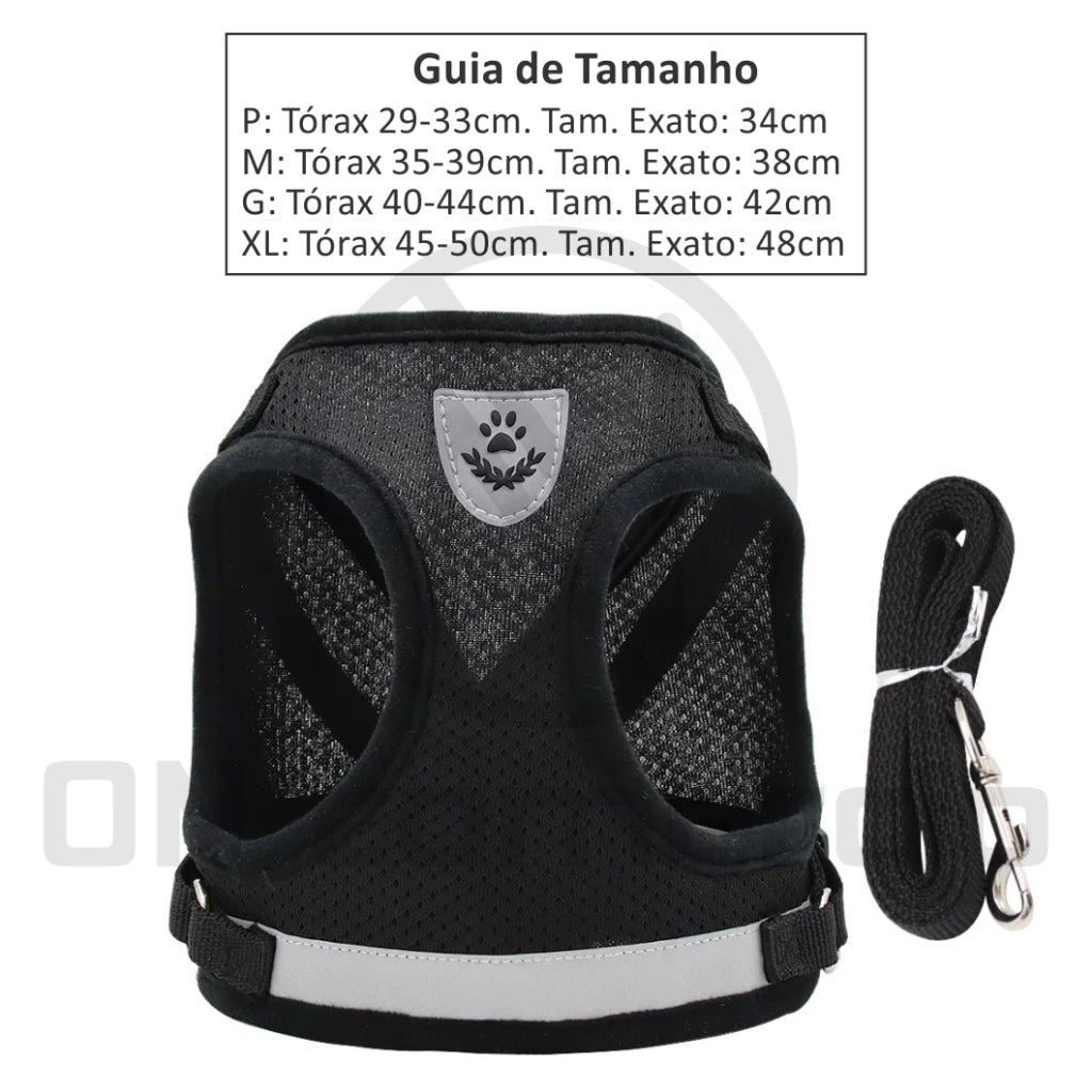 Peitoral Ajustável para Gatos com Guia Inclusa - Conforto e Segurança