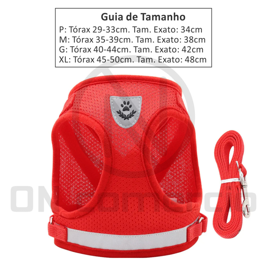 Peitoral Ajustável para Gatos com Guia Inclusa - Conforto e Segurança