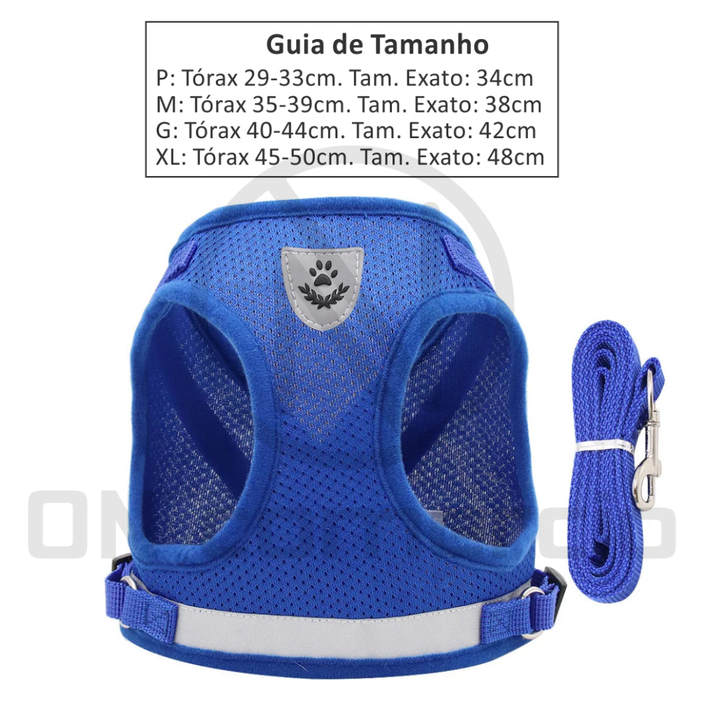 Peitoral Ajustável para Gatos com Guia Inclusa - Conforto e Segurança