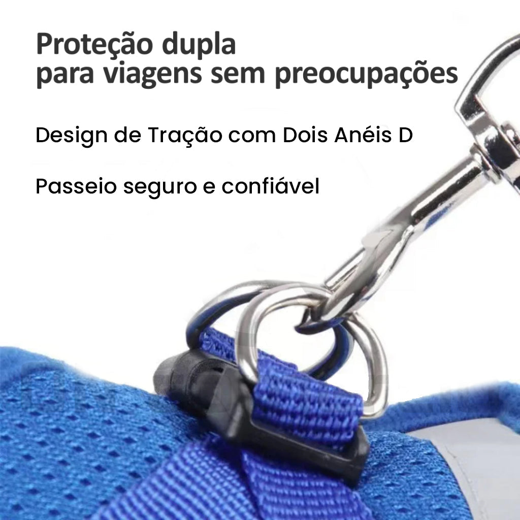 Peitoral Ajustável para Gatos com Guia Inclusa - Conforto e Segurança