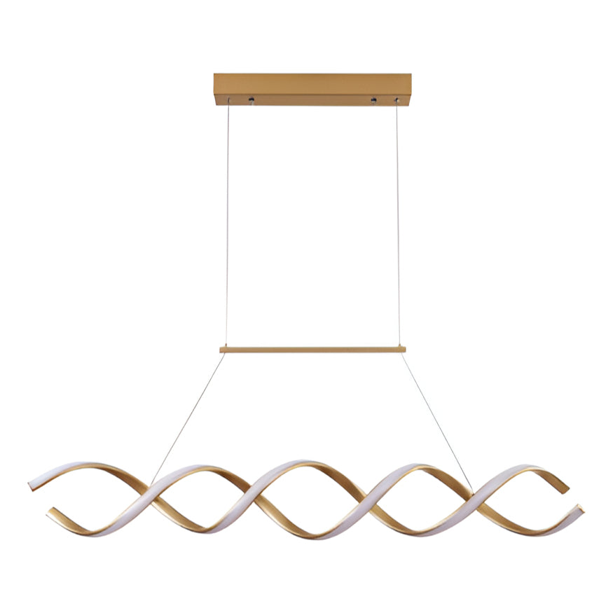Pendente LED Preto e Dourado para Lustre de Sala de Jantar - Decoração Elegante