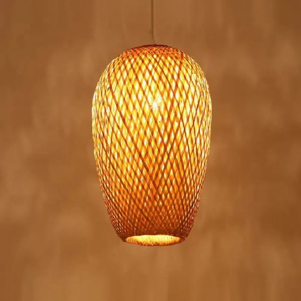 Pendente de Bambu Natural para Iluminação Decorativa