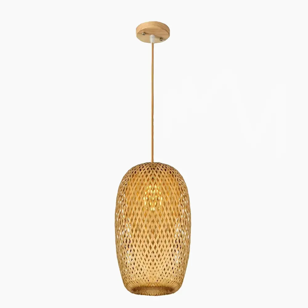 Pendente de Bambu Natural para Iluminação Decorativa