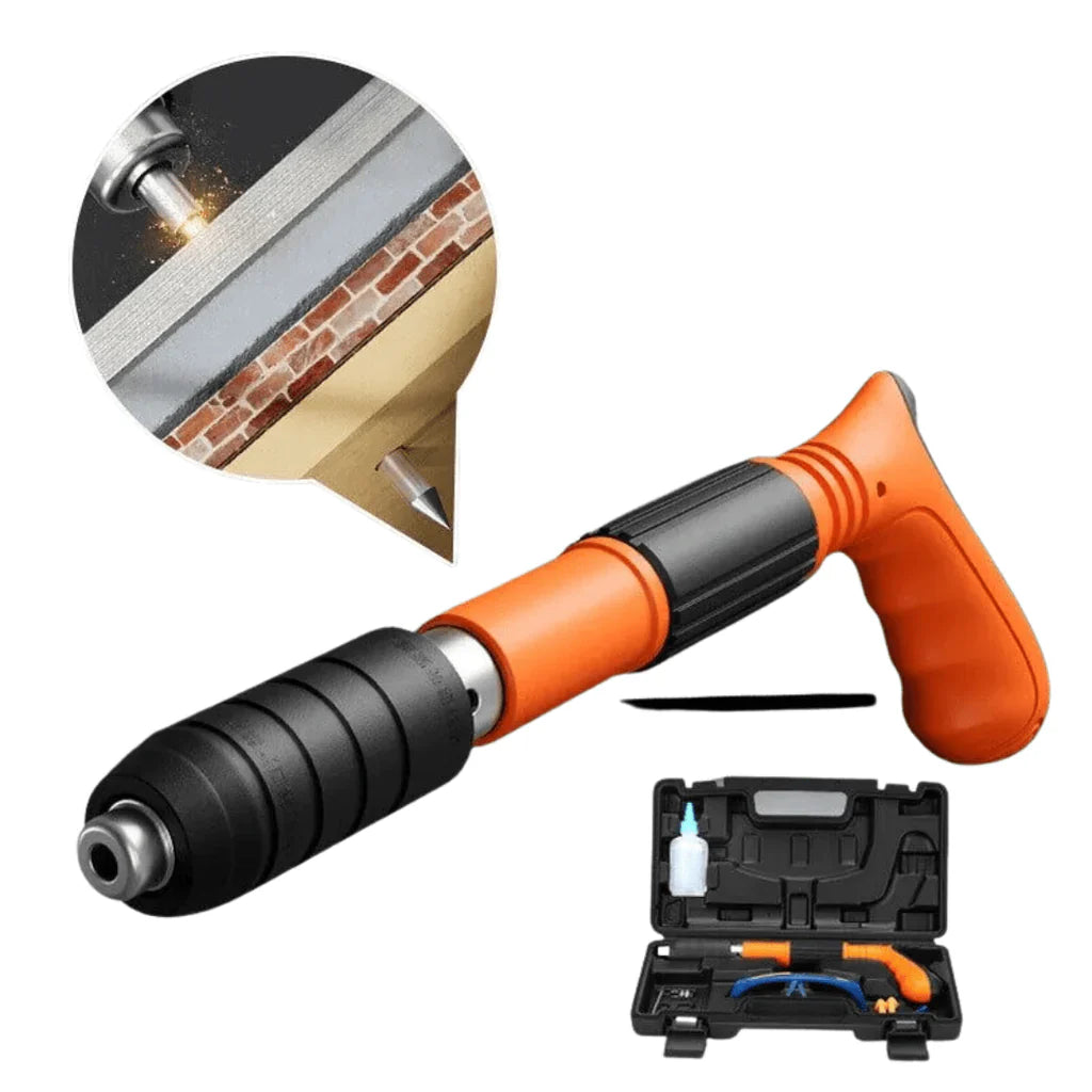 Pistola Portátil para Fixação de Rebites e Pregos - Ferramenta Ideal para Projetos de Artesanato e Construção