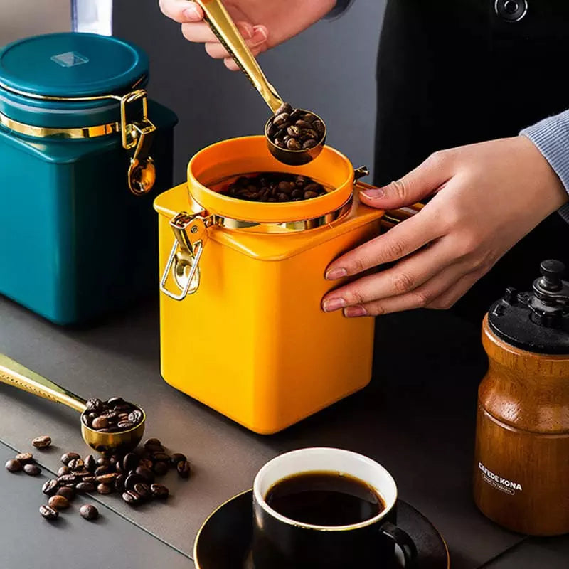 Porta Alimentos Pote Hermético com Tampa para Café e Outros Alimentos
