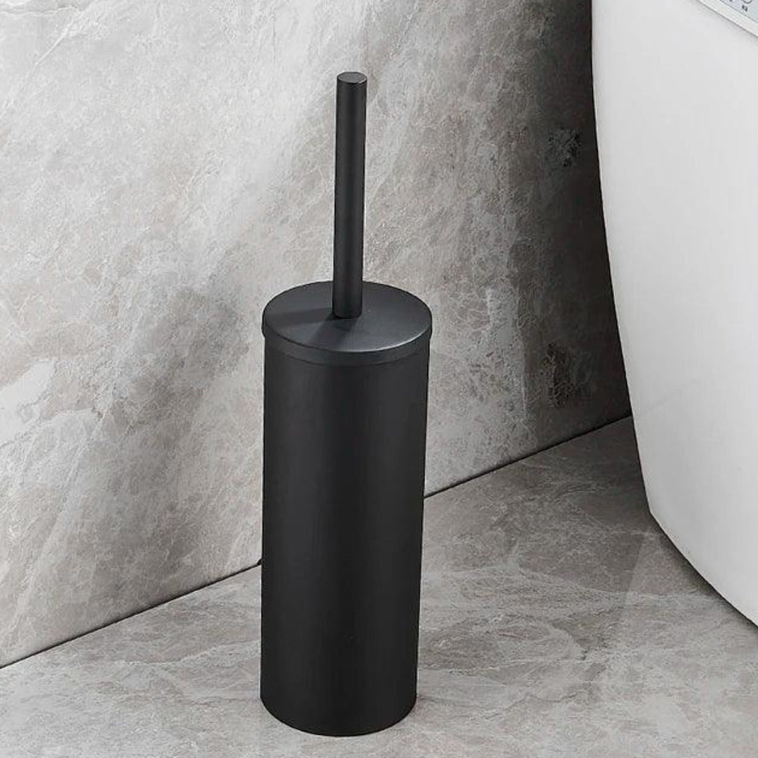 Porta Escova de Banheiro em Aço Inoxidável Escovado - Suporte Elegante e Durável