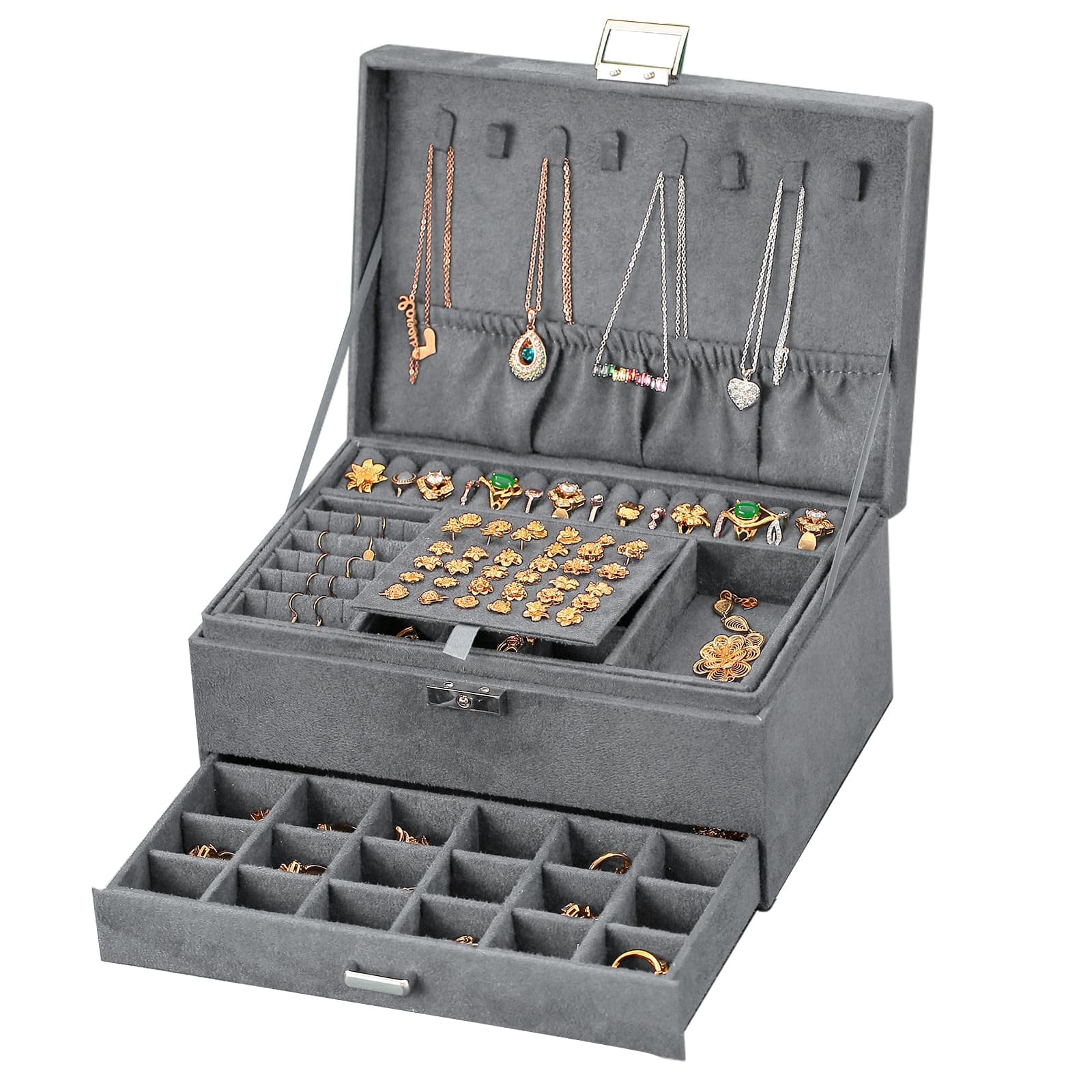Porta Joias e Organizador de Joias Premium - Acessório Elegante para Armazenamento de Bijuterias
