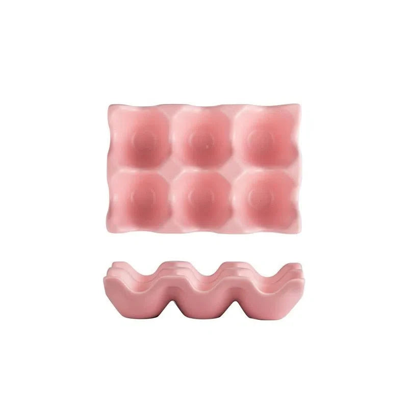 Porta Ovos de Cerâmica para 6 Ovos - Armazenamento Elegante e Prático