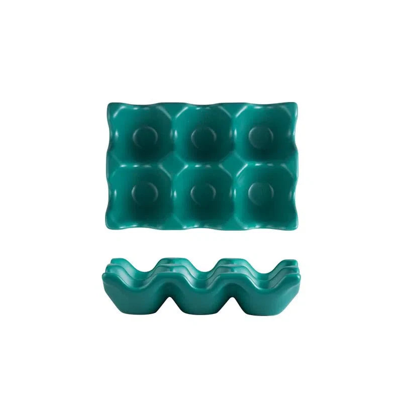 Porta Ovos de Cerâmica para 6 Ovos - Armazenamento Elegante e Prático