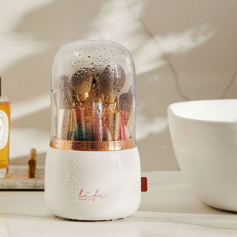 Porta Pincel de Maquiagem Giratório com Design Prático e Moderno