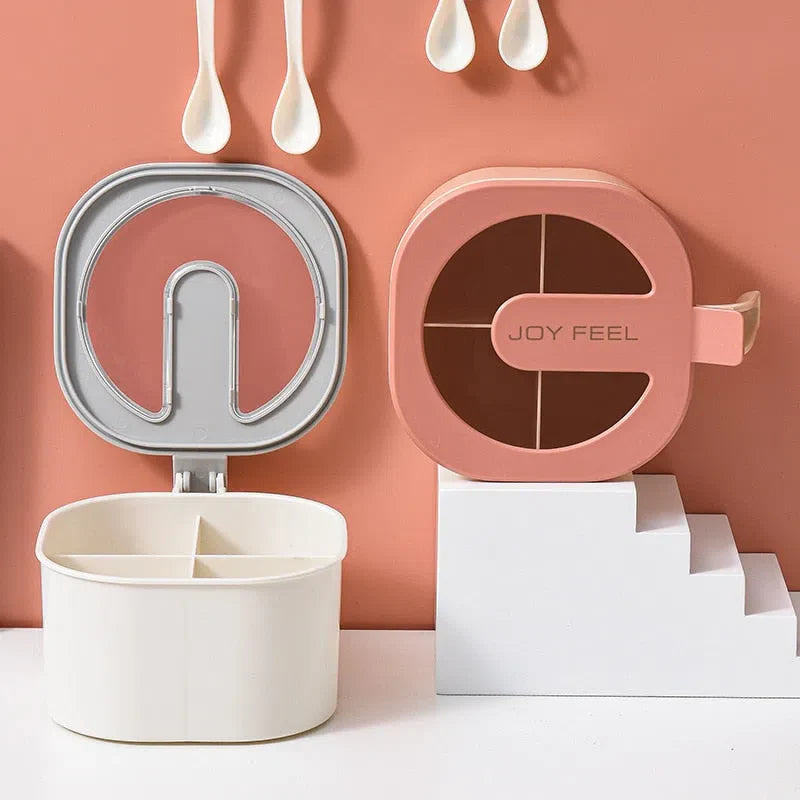 Porta Tempero Joy Feel com 4 Compartimentos - Organizador de Temperos Prático