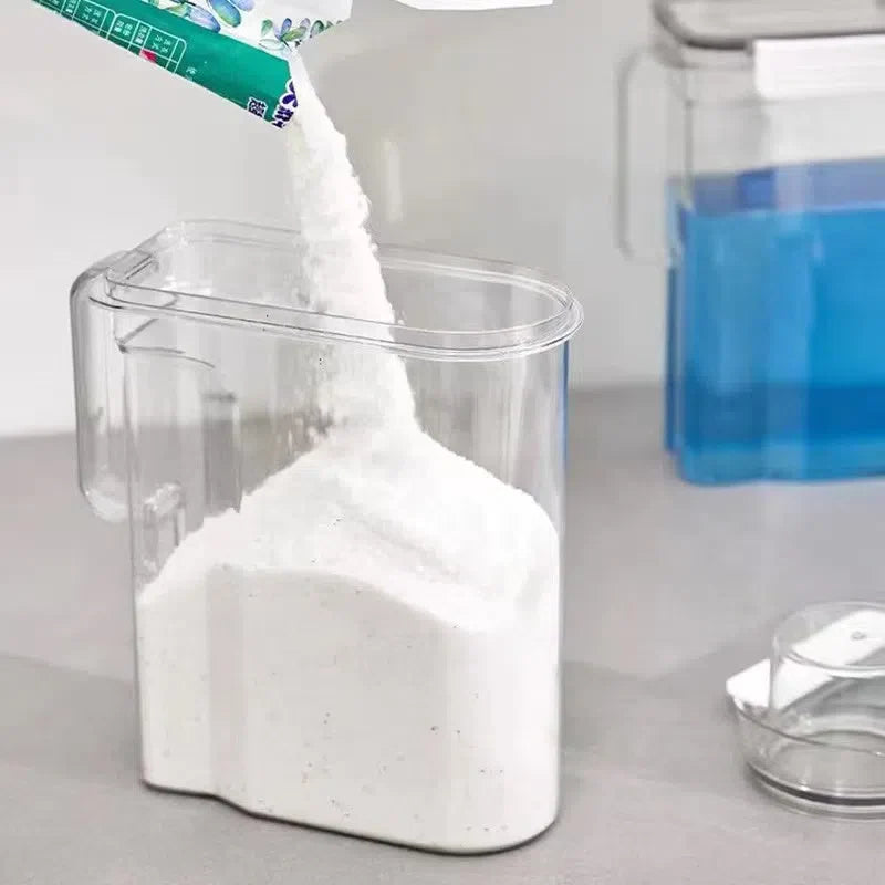 Pote Hermético Transparente para Armazenamento de Roupas na Lavanderia