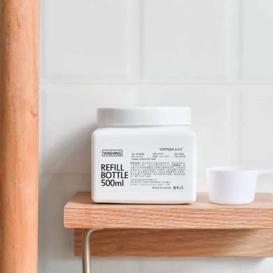 Pote de Armazenamento Nórdico para Lavanderia 500ML - Organizador Prático e Estiloso