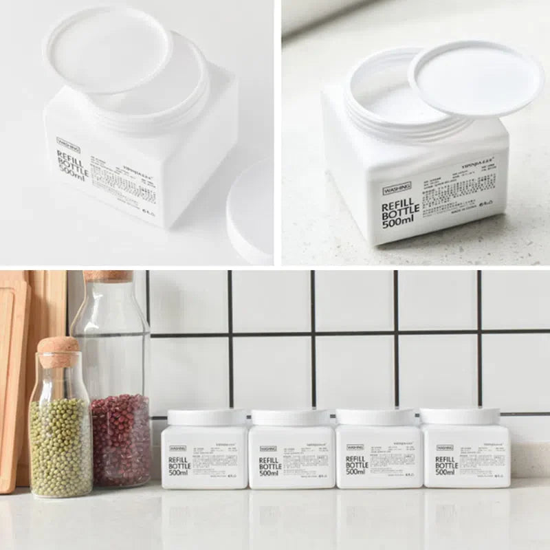 Pote de Armazenamento Nórdico para Lavanderia 500ML - Organizador Prático e Estiloso