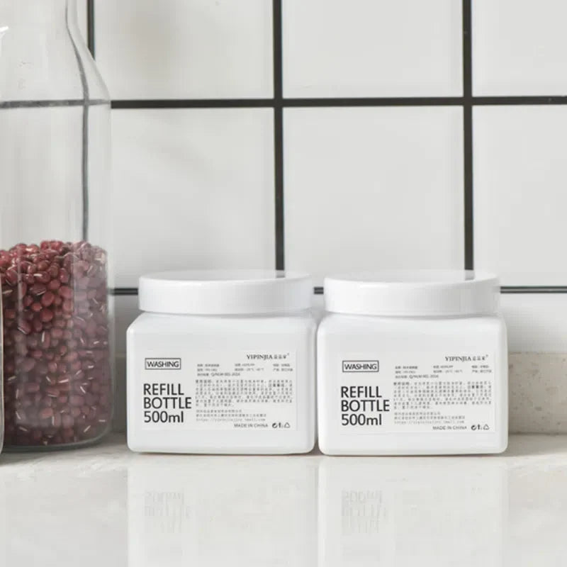 Pote de Armazenamento Nórdico para Lavanderia 500ML - Organizador Prático e Estiloso