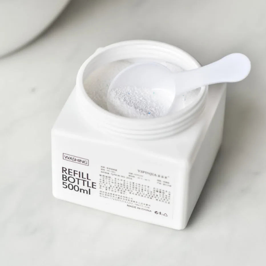 Pote de Armazenamento Nórdico para Lavanderia 500ML - Organizador Prático e Estiloso