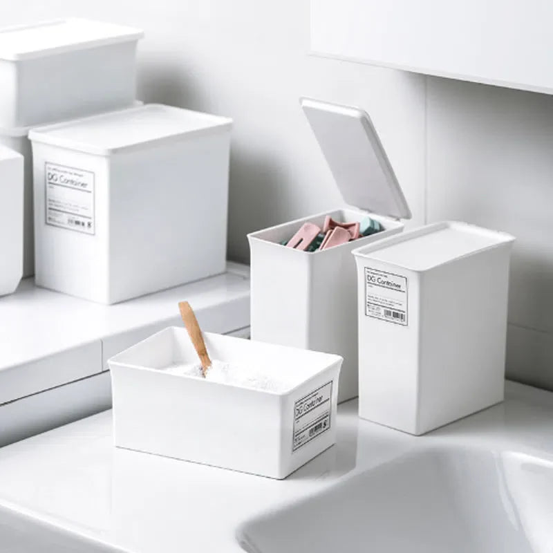 Pote de Armazenamento para Roupas e Produtos de Lavanderia