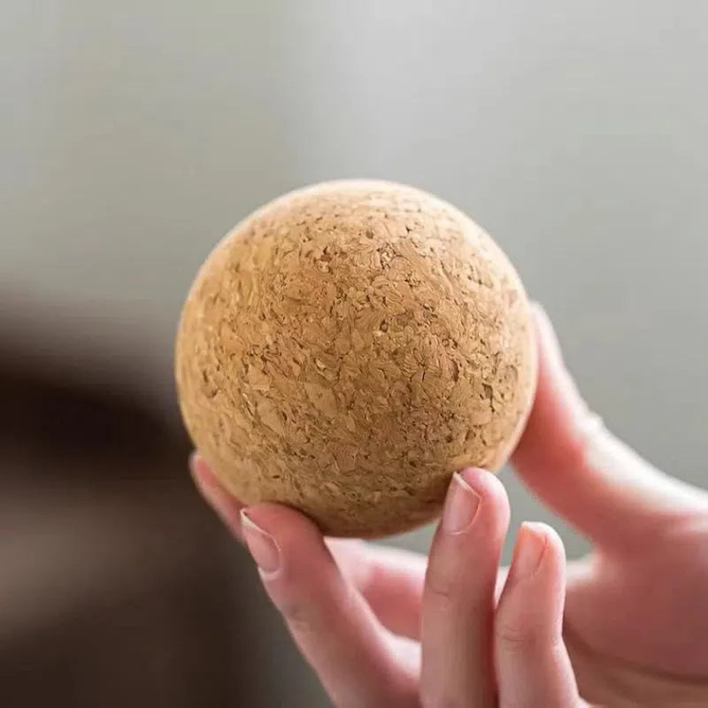 Pote de Vidro Canelado com Tampa de Cortiça para Armazenamento