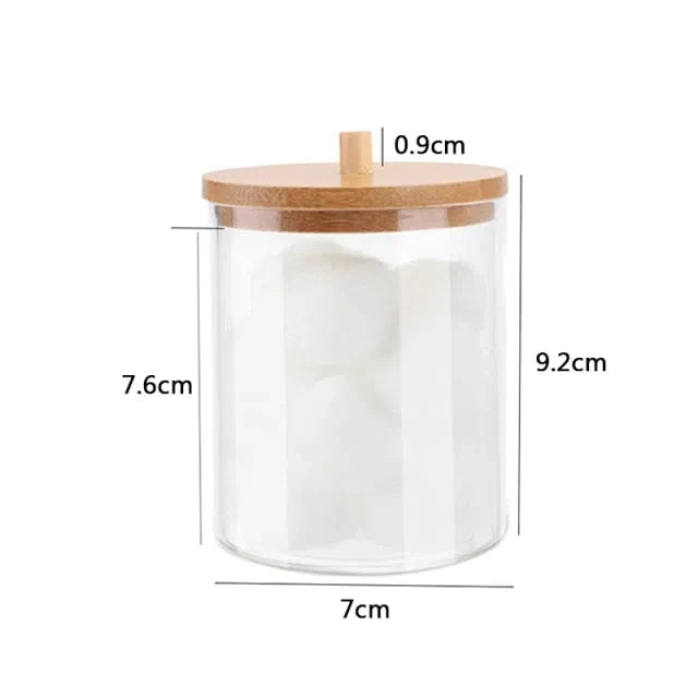 Potes Organizadores para Cotonetes e Discos de Algodão - Armazenamento Prático e Eficiente