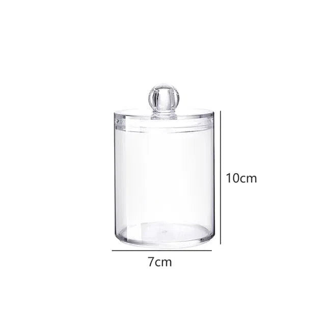 Potes Organizadores para Cotonetes e Discos de Algodão - Armazenamento Prático e Eficiente