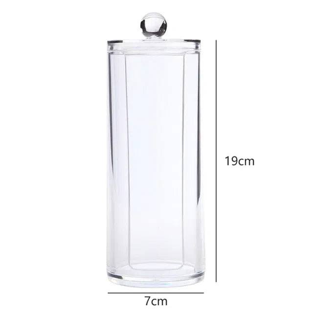 Potes Organizadores para Cotonetes e Discos de Algodão - Armazenamento Prático e Eficiente