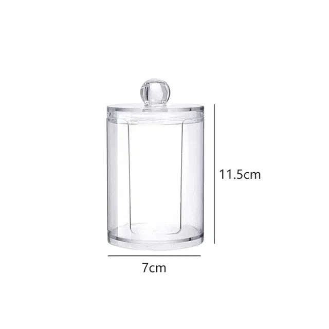 Potes Organizadores para Cotonetes e Discos de Algodão - Armazenamento Prático e Eficiente