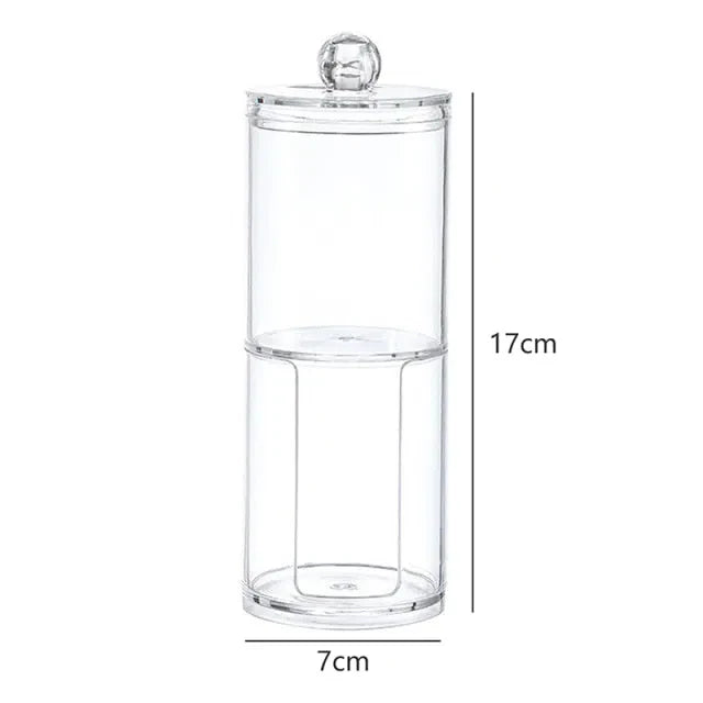 Potes Organizadores para Cotonetes e Discos de Algodão - Armazenamento Prático e Eficiente