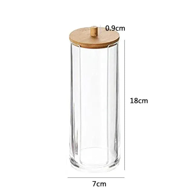 Potes Organizadores para Cotonetes e Discos de Algodão - Armazenamento Prático e Eficiente