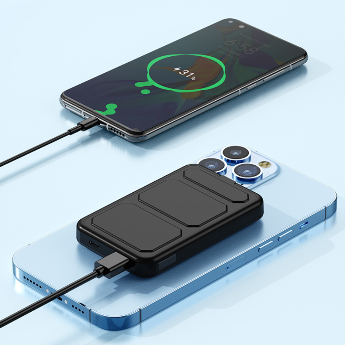 Power Bank MagSafe 10000mAh com Suporte Dobrável e Portabilidade