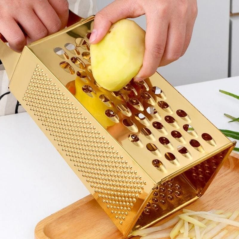 Ralador Multifuncional de Queijo e Legumes em Aço Inoxidável