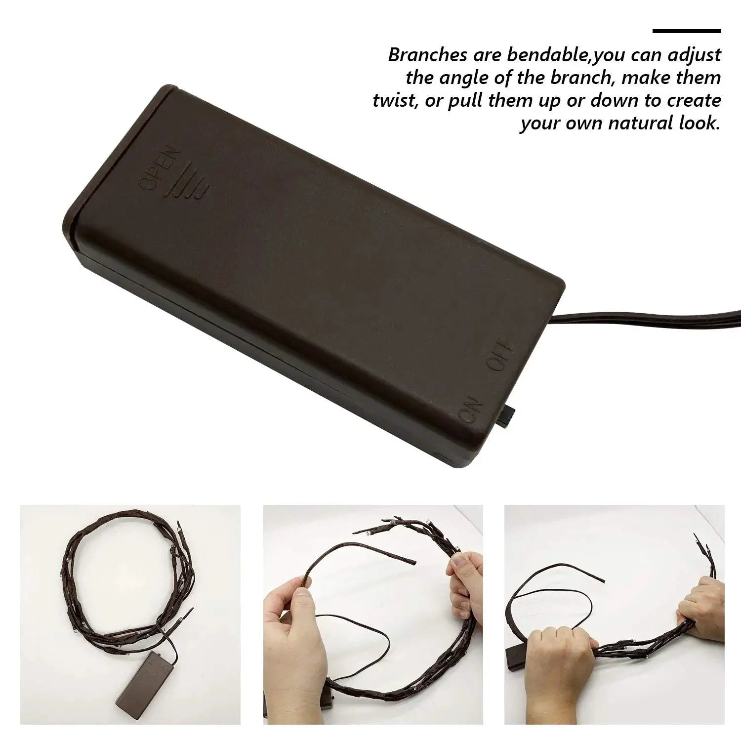 Ramos de Salgueiro com LED Decorativo - Iluminação Elegante para Ambientes