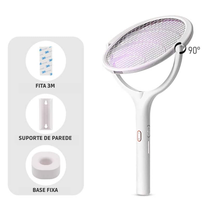 Raquete Elétrica Armadilha para Mosquitos - Inseticida Eficaz, Antimosquitos