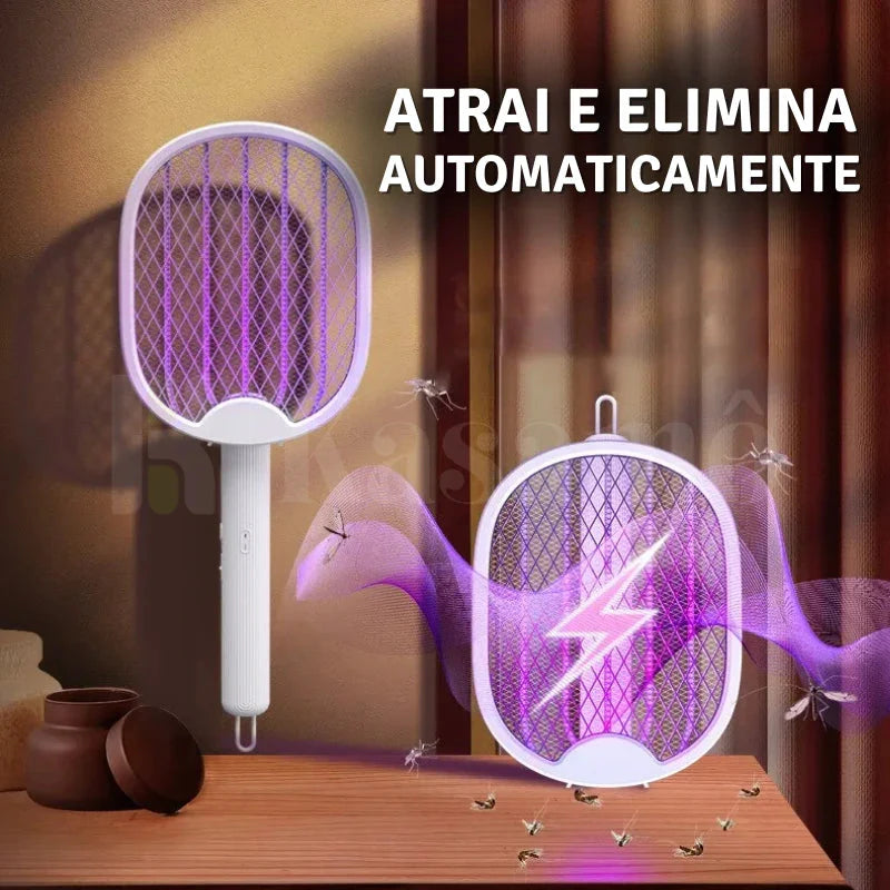 Raquete Elétrica Mata-Mosquito MaxBolt™ com Tecnologia de Ions Atrativos