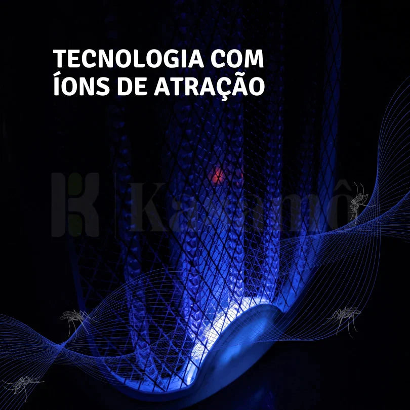 Raquete Elétrica Mata-Mosquito MaxBolt™ com Tecnologia de Ions Atrativos