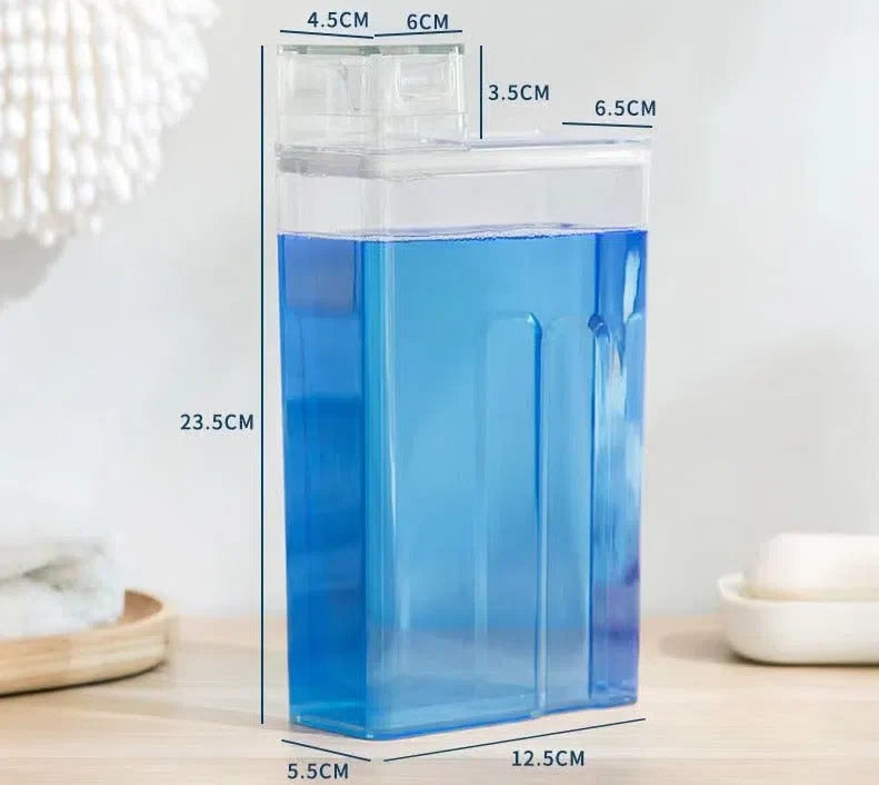 Recipiente Transparente com Tampa Hermética para Armazenamento na Lavanderia