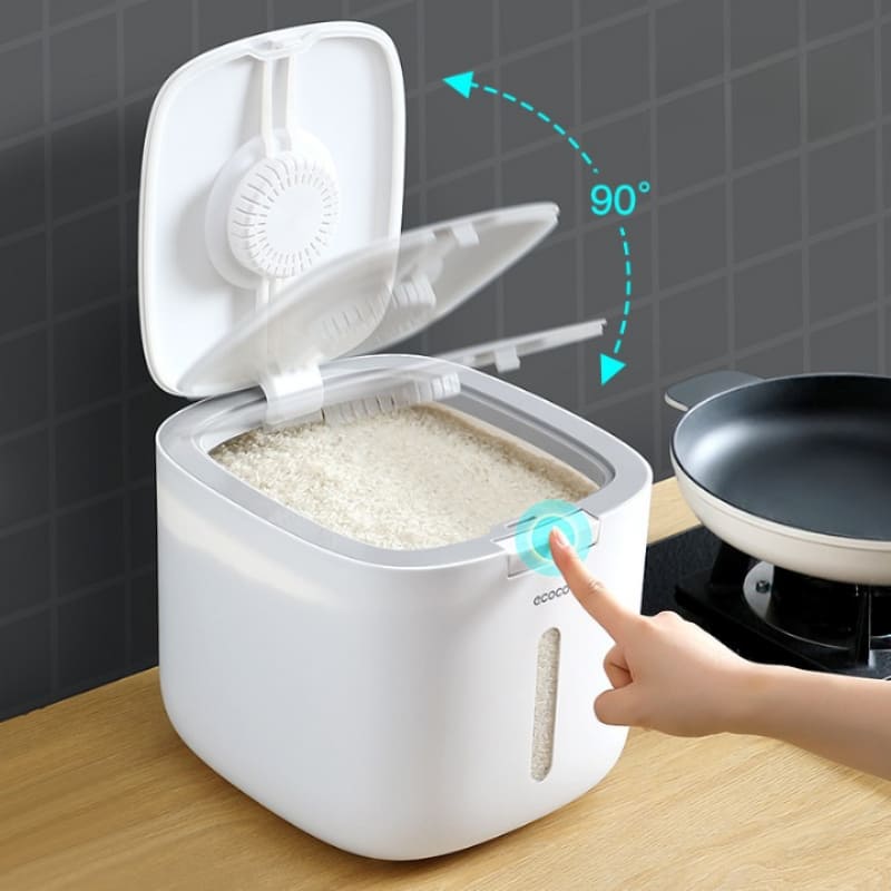 Recipiente para Armazenamento de Alimentos com Tampa Automática