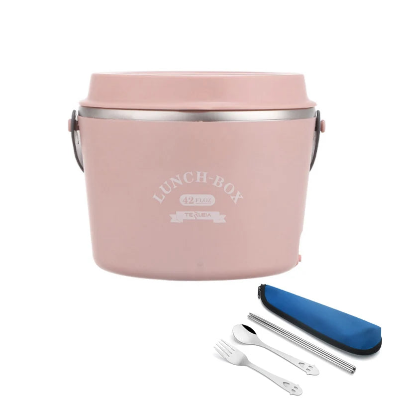 Marmita Térmica Elétrica de Aço Inoxidável 12V 24V 110V 220V para Carro, Casa, Piquenique