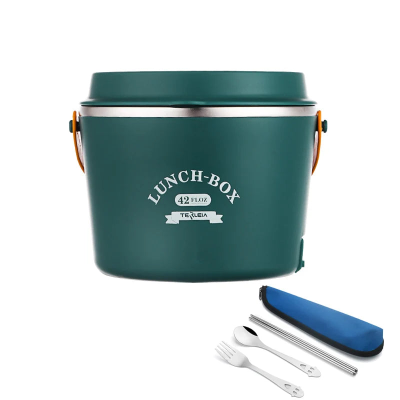 Marmita Térmica Elétrica de Aço Inoxidável 12V 24V 110V 220V para Carro, Casa, Piquenique