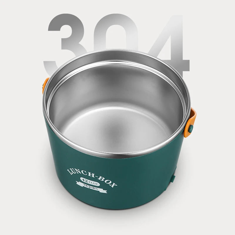 Marmita Térmica Elétrica de Aço Inoxidável 12V 24V 110V 220V para Carro, Casa, Piquenique