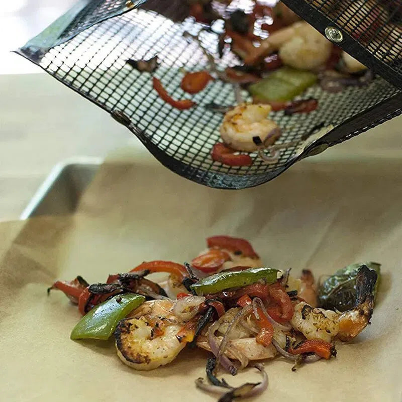 Saco de Malha Antiaderente para Churrasco - Ideal para Grelhar Alimentos