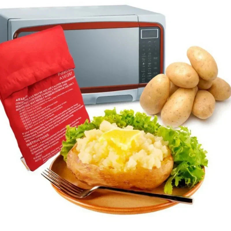 Saco para Cozinhar Batatas no Micro-ondas - Prático e Reutilizável
