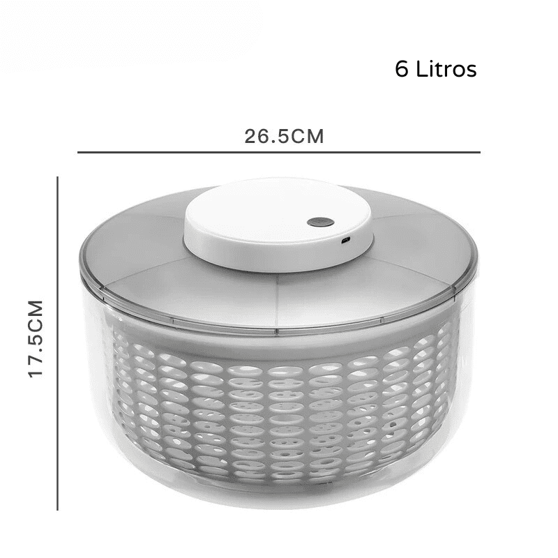 Secador de Salada Elétrico Centrífugo para Folhas - Eficiente e Prático