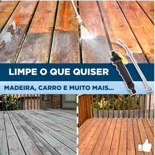 Super Esguicho de Alta Pressão 2 em 1 com Jato Ajustável para Limpeza Eficiente