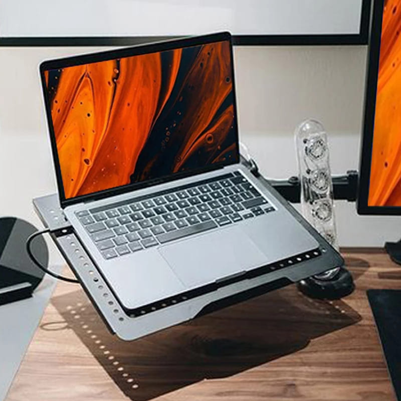 Suporte Articulado para Monitor e Notebook de Mesa - Ajustável e Ergonômico